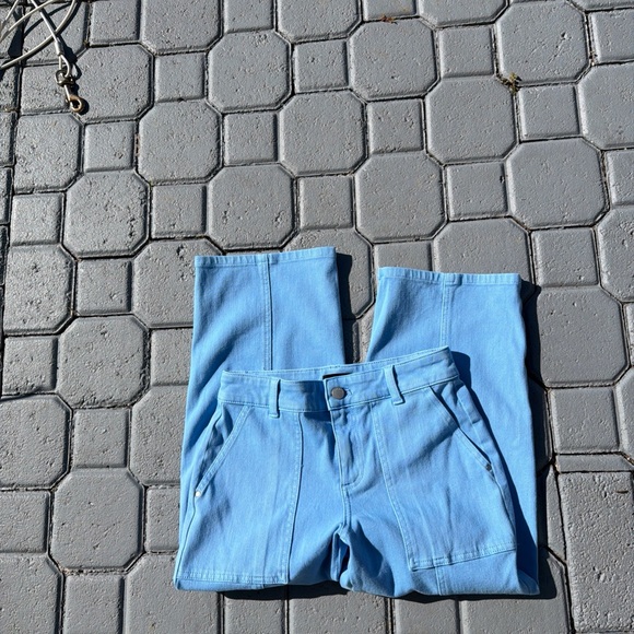 Talbot Wide Leg Crop jeans Lakeside Blue Size 0P - Picture 6 of 15